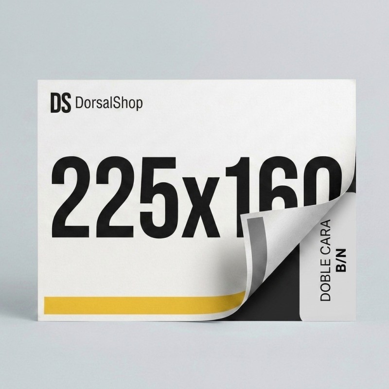 Dorsal 225x160 Doble Cara B/N